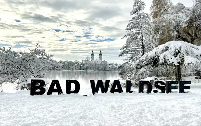 Bad Waldsee Schriftzug im Winter