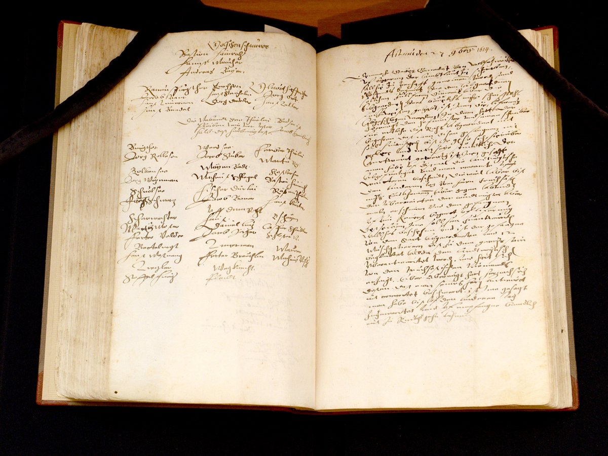 Ratsprotokoll aus dem Jahr 1614